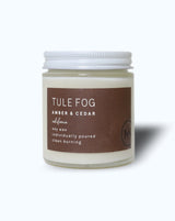 TULE FOG Fragrance Amber + Cedar Soy Candle