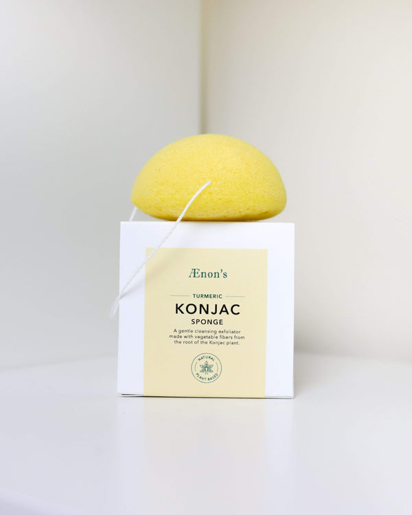 AENON'S Exfoliant Konjac Cleansing Sponge in Turmeric