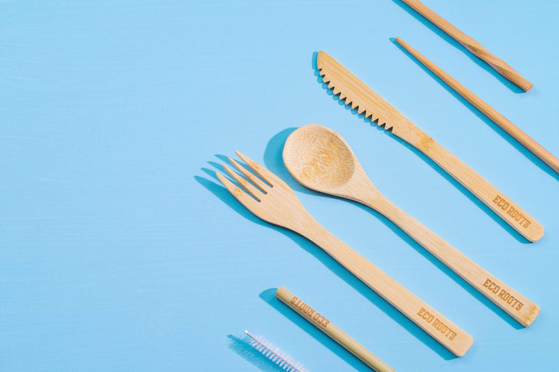 ECO ROOTS Cutlery Reusable Bamboo Cutlery Set